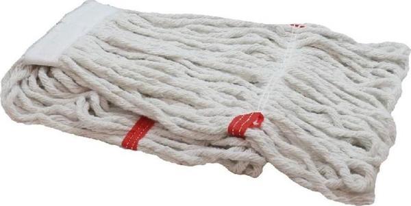 Geniş Yedek Islak Mop Paspas Ucu Başlığı Püskül - Pamuklu - 320 Gram. - 25 Cm. - Beyaz - Image 1