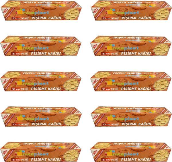 Niceplast Kesimsiz Yağlı Fırın Pişirme Kağıdı - 37 Cm. x 50 Metre - 10 Paket - Image 1