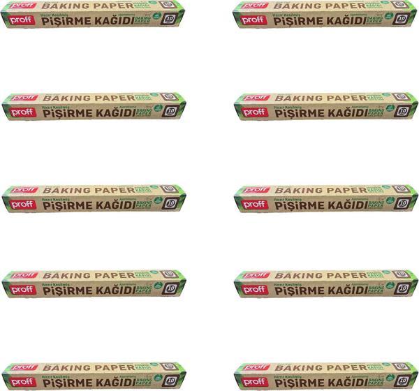 Proff Ağartılmış Doğal Kesimli Yağlı Fırın Pişirme Kızartma Kağıdı - 42x37 Cm. - 10 Adetlik 10 Kutu - Image 1