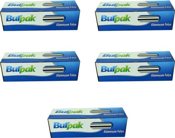 Burpak Alüminyum Folyo - 45 Cm. x 50 Metre - 10 Mikron - 5 Paket - Image 1