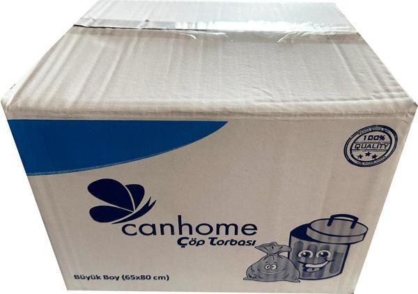 Canhome Mavi Büyük Boy Battal 65x80 Cm. 30 Litre Çöp Torbası Poşeti - 10 Adetlik 20 Rulo - Koli - Image 1
