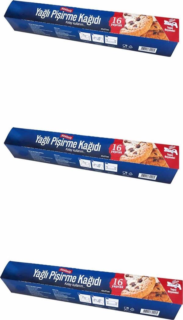 Roll-Up Yağlı Fırın Tepsi Pişirme Kızartma Kağıdı - 37x42 Cm. - 16 Yaprak - 3 Kutu - Image 1