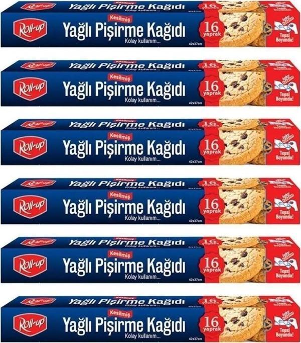 Roll-Up Yağlı Fırın Tepsi Pişirme Kızartma Kağıdı - 37x42 Cm. - 16 Yaprak - 5 Kutu - Image 1
