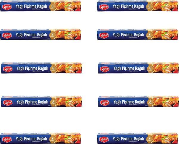 Roll-Up Yağlı Fırın Tepsi Pişirme Kızartma Kağıdı - 8 Metre - 10 Kutu - Image 1