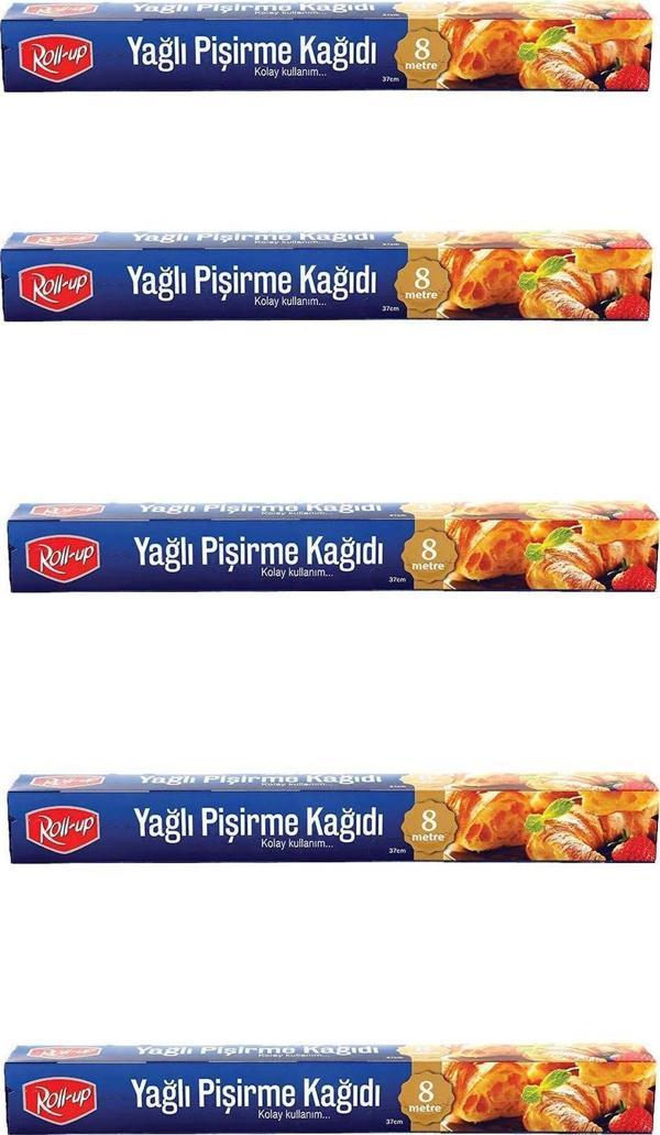Roll-Up Yağlı Fırın Tepsi Pişirme Kızartma Kağıdı - 8 Metre - 5 Kutu - Image 1