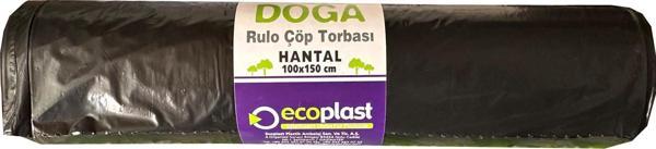 Ecoplast 240 Litre Siyah Hantal Konteyner Çöp Torbası - 100 x 150 Cm. - 600 Gr. - 10 Adetlik 1 Rulo - Image 1