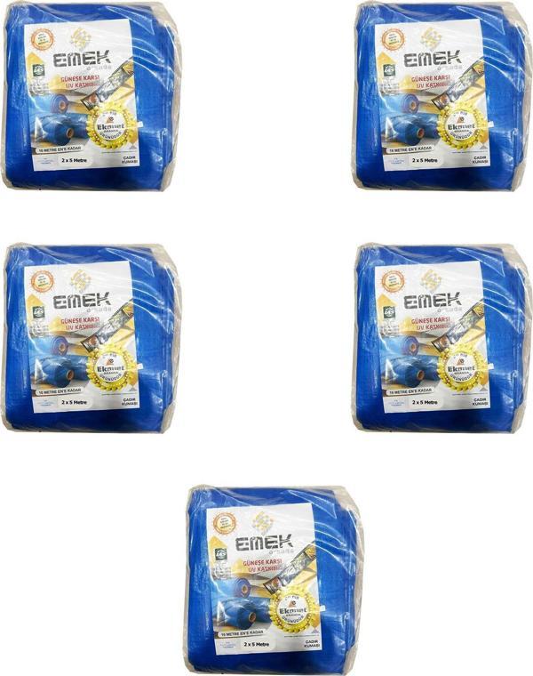 Emek Çadır Kumaşı Branda Tente UV Güneşlik Gölgelik Koruma Yağmur Su Geçirmez - 2x5 Metre - 5 Paket - Image 1