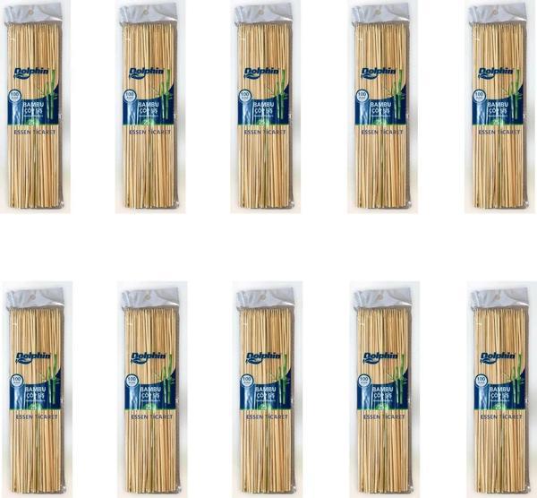Dolphin Bambu Ahşap Çöp Şiş - 25 Cm. - 100 lü 10 Paket - Image 1