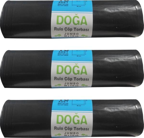 Ecoplast Battal Boy Çöp Torbası Poşeti - 400 Gr. - 90 Litre - 80 x 110 Cm / 10 Adetlik 3 Rulo - Image 1