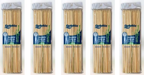 Dolphin Bambu Ahşap Çöp Şiş - 25 Cm. - 100 lü 5 Paket - Image 1
