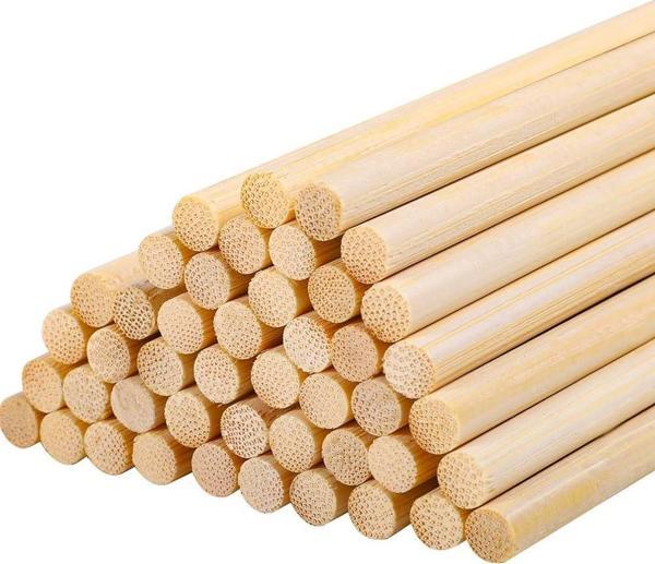 Ahşap Bambu Maket Patates Kızartma Çubuğu Çöp Şiş - Boy : 35 Cm./ En : 5 mm. - 100 Adetlik 1 Paket - Image 1