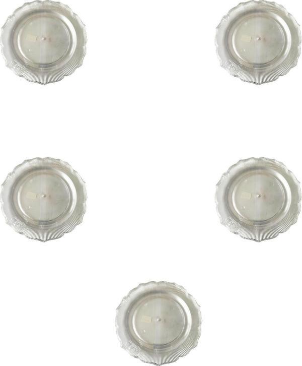 Plastik Sert Mika Şeffaf Tabak - Parti Sunum Yemek Tabağı - Yuvarlak - 19 Cm. - 6 Adetlik 5 Paket - Image 1