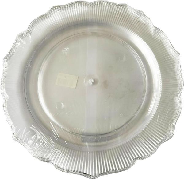 Plastik Sert Mika Şeffaf Tabak - Parti Sunum Yemek Tabağı - Yuvarlak - 19 Cm. - 6 Adetlik Paket - Image 1