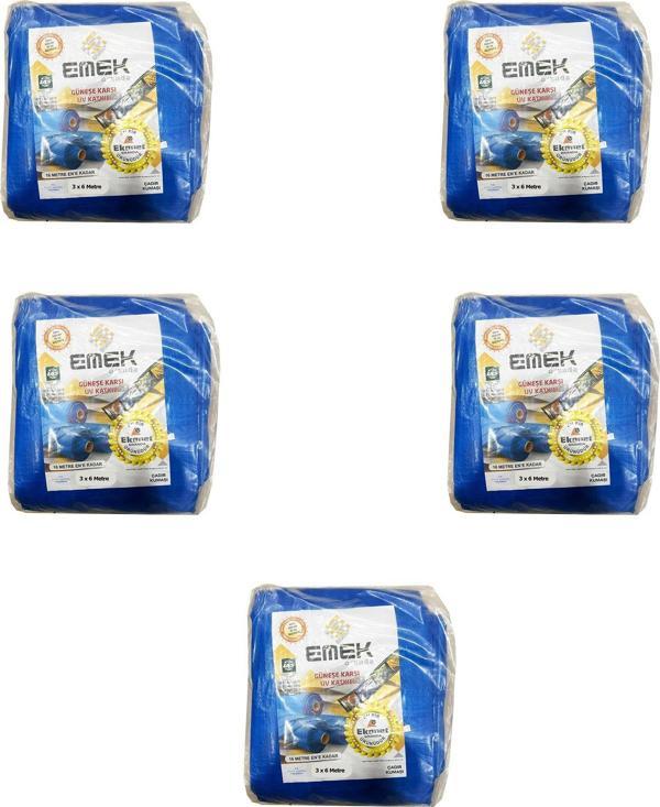 Emek Çadır Kumaşı Branda Tente UV Güneşlik Gölgelik Koruma Yağmur Su Geçirmez - 3x6 Metre - 5 Paket - Image 1