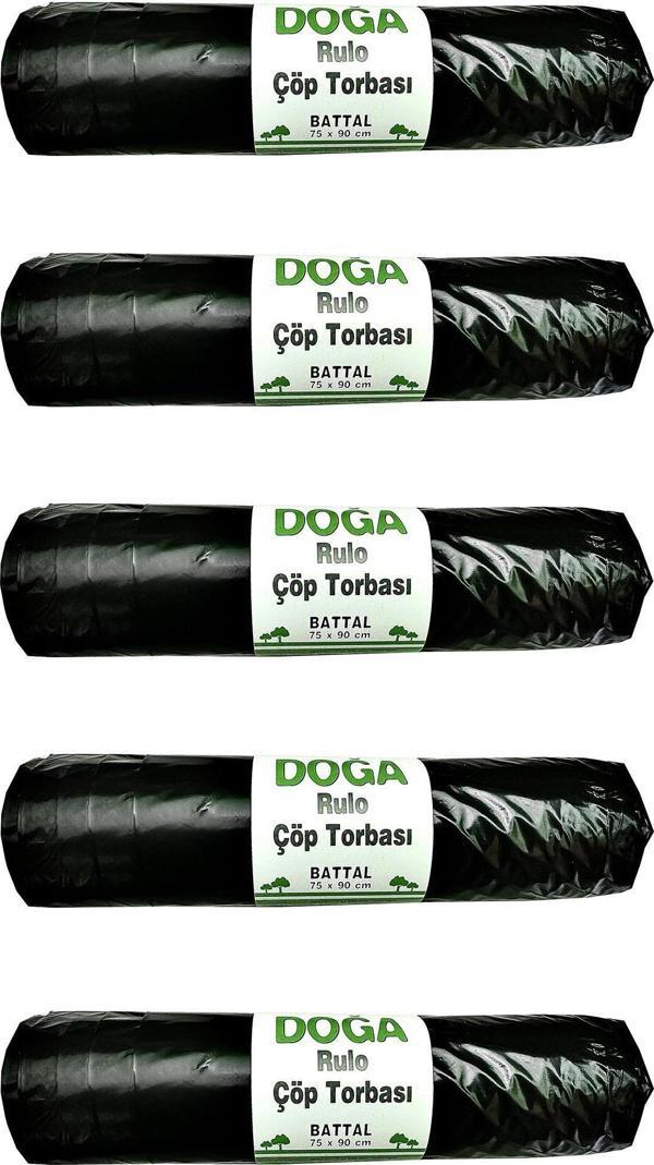 Ecoplast Battal Boy Siyah Çöp Torbası Poşeti - 300 Gr. - 75 x 90 Cm / 10 Adetlik 5 Rulo - Image 1