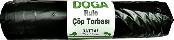 Ecoplast Battal Boy Siyah Çöp Torbası Poşeti - 300 Gr. - 75 x 90 Cm / 10 Adetlik Rulo - Image 1