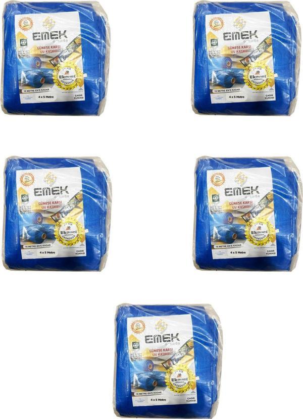 Emek Çadır Kumaşı Branda Tente UV Güneşlik Gölgelik Koruma Yağmur Su Geçirmez - 4x5 Metre - 5 Paket - Image 1