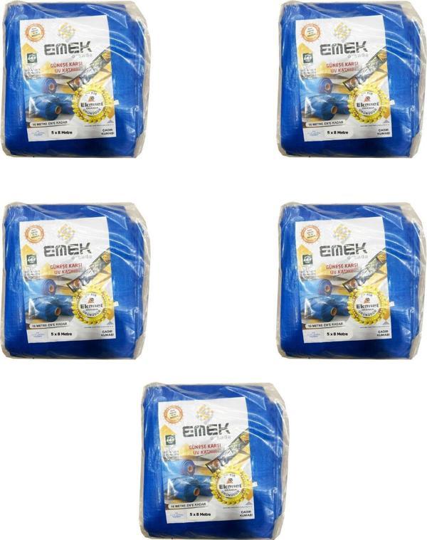 Emek Çadır Kumaşı Branda Tente UV Güneşlik Gölgelik Koruma Yağmur Su Geçirmez - 5x8 Metre - 5 Paket - Image 1
