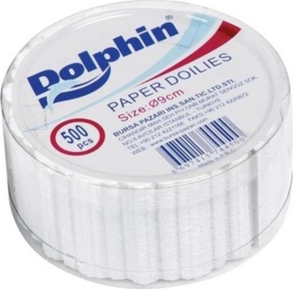 Dolphin Dantel Görünümlü Kağıt Bardak Altlığı - Çay Bardağı Kağıt Altlığı - 1 Adet 500'lü Paket - Image 1