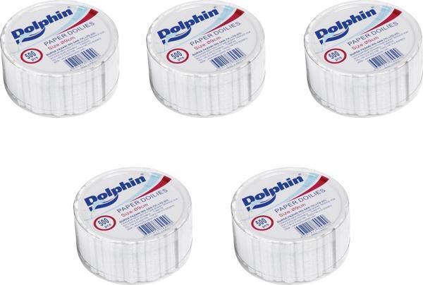 Dolphin Dantel Görünümlü Kağıt Bardak Altlığı - Çay Bardağı Kağıt Altlığı - 5 Adet 500'lü Paket - Image 1