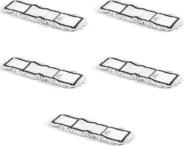 Cod-Ex Nemli Palet Yedek Mop Paspas Başlığı - 60 Cm. / Nem Alıcı Mop - Pamuklu / Beyaz - 5 Adet - Image 1