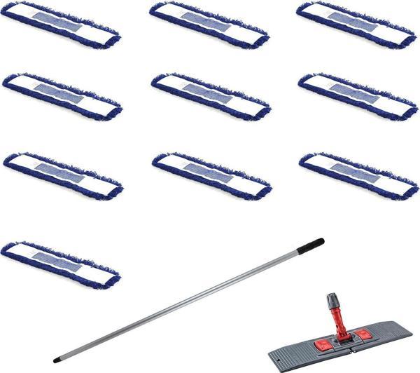 Cod-Ex Orlon Mavi Statik Toz Mop Takımı Seti - 60 Cm. - 10 Adet Mop + Mop Tutucu + Sap - 1 Takım - Image 1