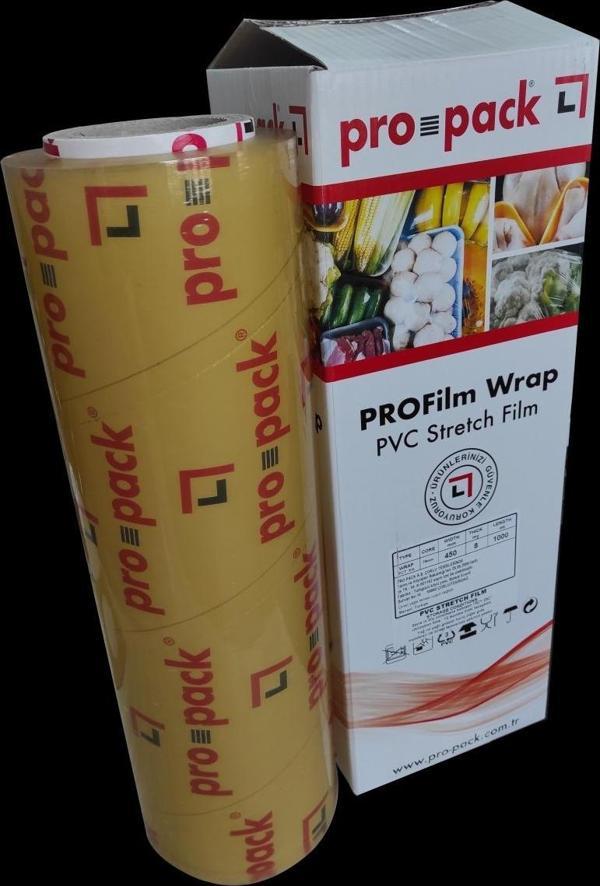 Propack Wrap Şeffaf Mutfak Rulo Streç Film Folyo - 45 Cm. x 1000 Metre - 8 Mikron - Gıdaya Uygun - Image 1