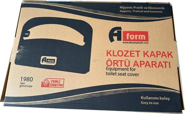 A Form Klozet Kapak Örtüsü Dispenseri Aparatı - 40x5x29 Cm. - Beyaz - Plastik - Duvara Monte - Image 1