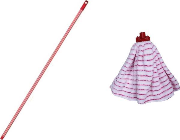 Yedek Islak Temizlik Kovası Mop Takımı Seti - Tesa Havlu Mop + Metal Çizgili Vidalı Sap - 1 Adet - Image 1