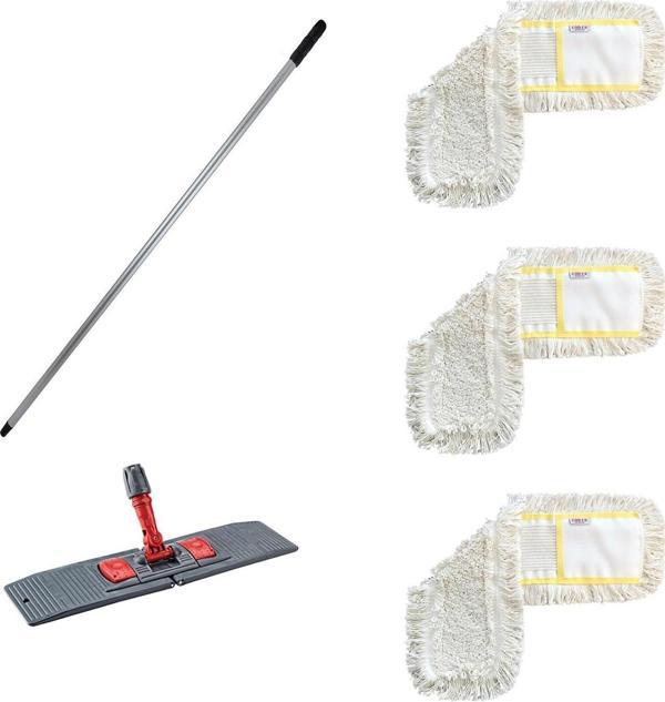 Cod-Ex Tablet Palet Nemli Yedek Mop Takımı - 3 Adet 50 Cm. Mop + Katlanır Aparat + Metal Vidalı Sap - Image 1
