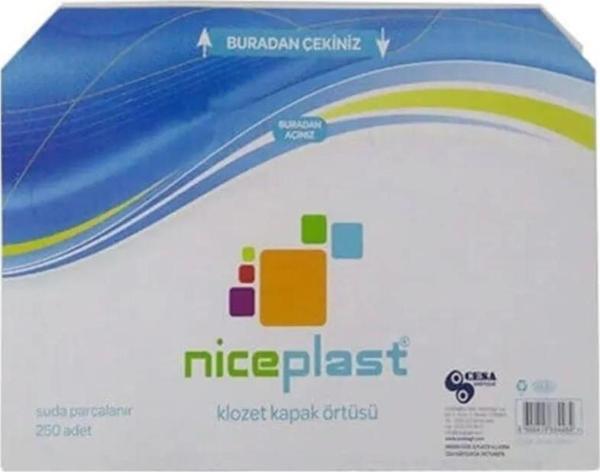 Niceplast Klozet Kapak Örtüsü - Beyaz - 200'li Paket - Image 1