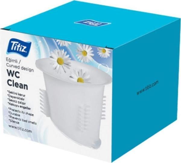 Titiz TP-120 Plastik Wc Matik Tuvalet Kapağı - Tek Kapaklı Koku Önleyici - Beyaz - Kutulu -1 Adet - Image 1