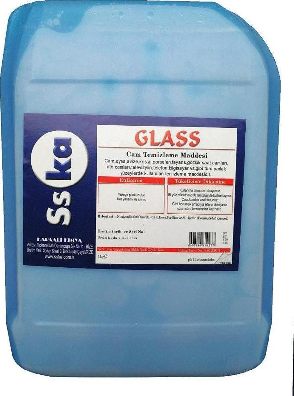 Sska Camsil Cam Ayna Kristal Parlay Yüzey Temizleme Sıvısı - 5 Kg - Bidon - Image 1