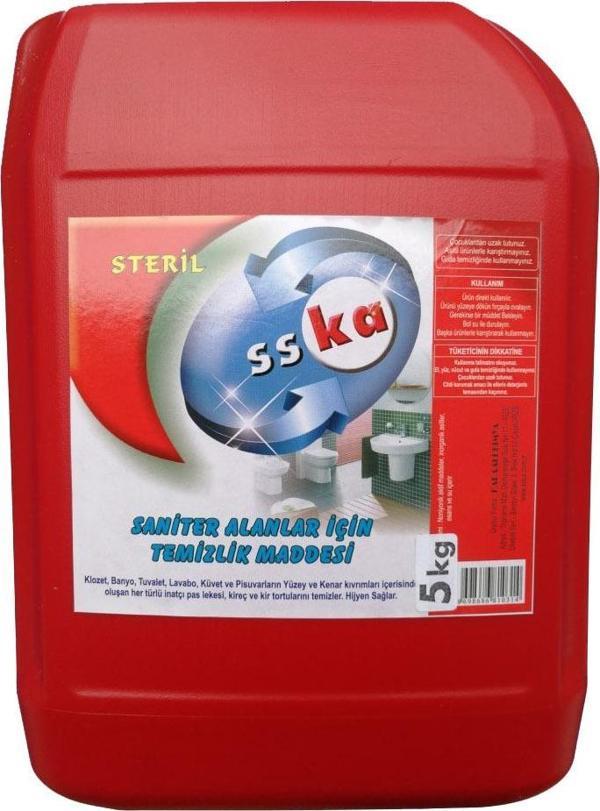 Sska Saniter Alan Pisuvar Tuvalet Banyo Fayans Temizleyici / Kireç Sökücü - 5 Kg. - Bidon - Image 1