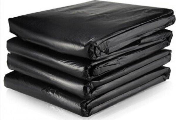 Endüstriyel Jumbo Boy Dökme Çöp Torbası - 80 x 100 Cm. - 250 Mikron - Kalın - 25 Kg. - Siyah - Torba - Image 1