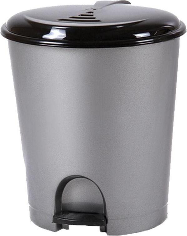 Plastik Pedallı Basmalı İtmeli Çöp Kutusu Kovası / 33 Litre / Çıkarılabilir İç Kovalı -38x41x49 Cm. - Image 1