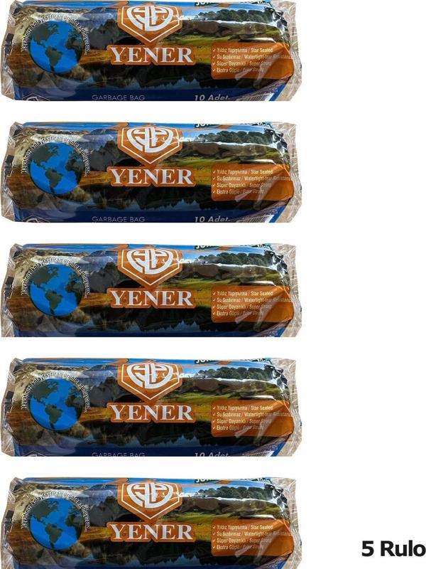 Yener Endüstriyel Jumbo Çöp Torbası Poşeti - 2 Kat - Siyah - 400 Gr. - 80x110 Cm. -10 Adetlik 5 Rulo - Image 1