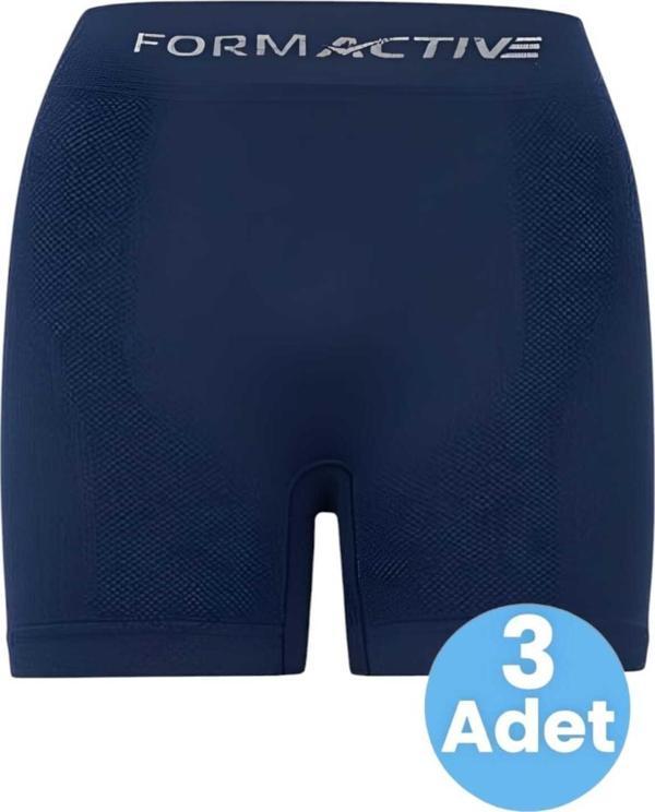 Uniquetrenders Erkek Dikişsiz/Seamless Nefes Alabilen Boxer 3 Adet Lacivert L-XL - Image 1