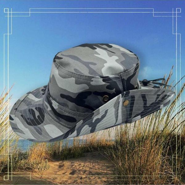 Uniquetrenders Unisex Yazlık Katlanabilir Safari Fötr Şapka Füme 58 - Image 1