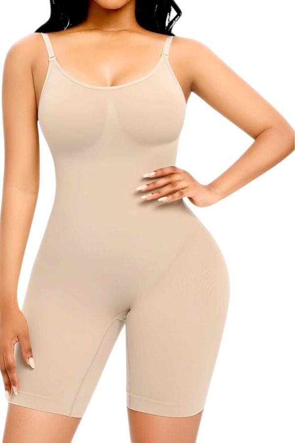 Uniquetrenders Kadın Dikişsiz İnce Askılı Toparlayıcı Tam Boy Korse Ten 2XL-3XL - Image 1