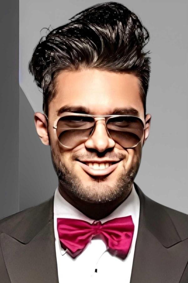 Uniquetrenders Erkek Düz Renk Saten Papyon Açık Mor  - Image 1