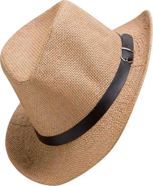 Uniquetrenders Unisex Tokalı Hasır Fötr Şapka Camel Standart - Image 1