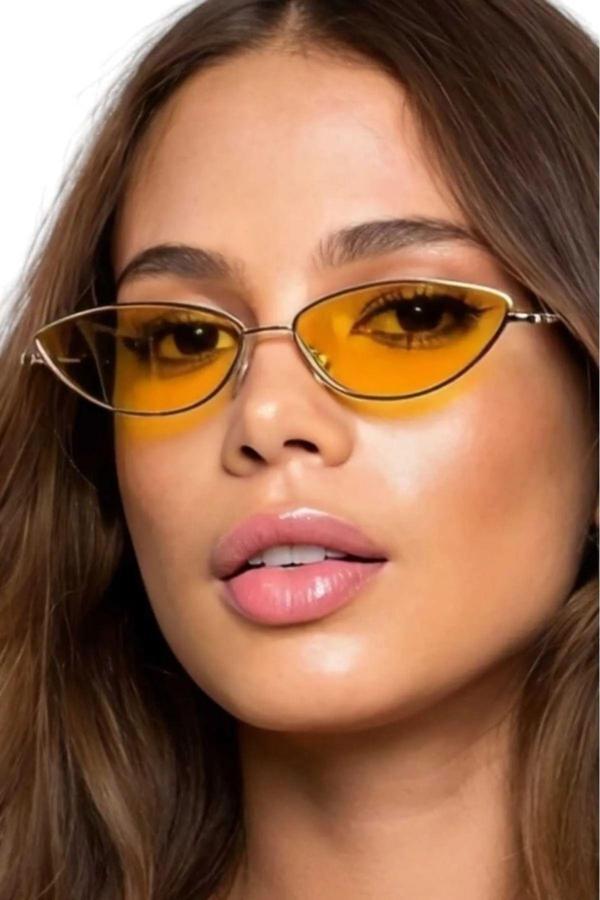 Uniquetrenders Kadın Xenia Sarı Güneş Gözlüğü Sarı  - Image 1