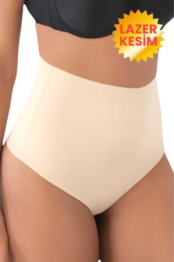 Uniquetrenders Kadın Lazer Kesim İnceltici Ve Toparlayıcı String Korse Ten L-XL - Image 1