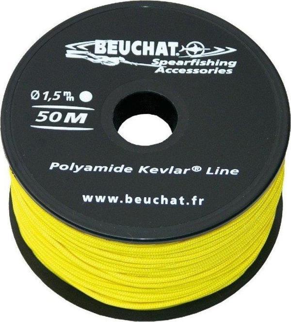 BEUCHAT Zıpkın Makara İpi Naylon Kevlar 50m, 1,5mm sarı - Image 1