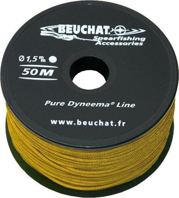 BEUCHAT Zıpkın Makara İpi Örme Dyneema 50m, 1,5mm, Sarı - Image 1