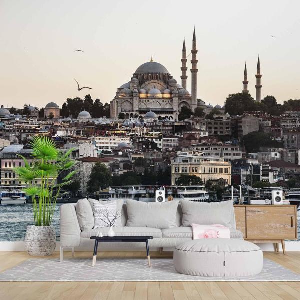İstanbul Cami Manzaralı Duvar Kağıdı Baskı - Image 1