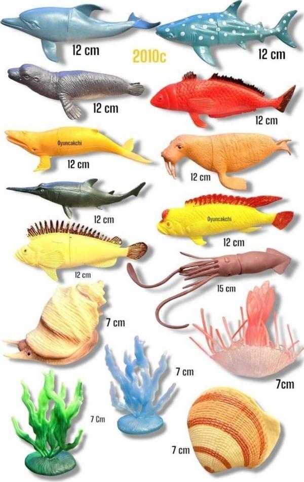 15 Parça Deniz Okyanus Hayvanları Seti 2010C - Image 1