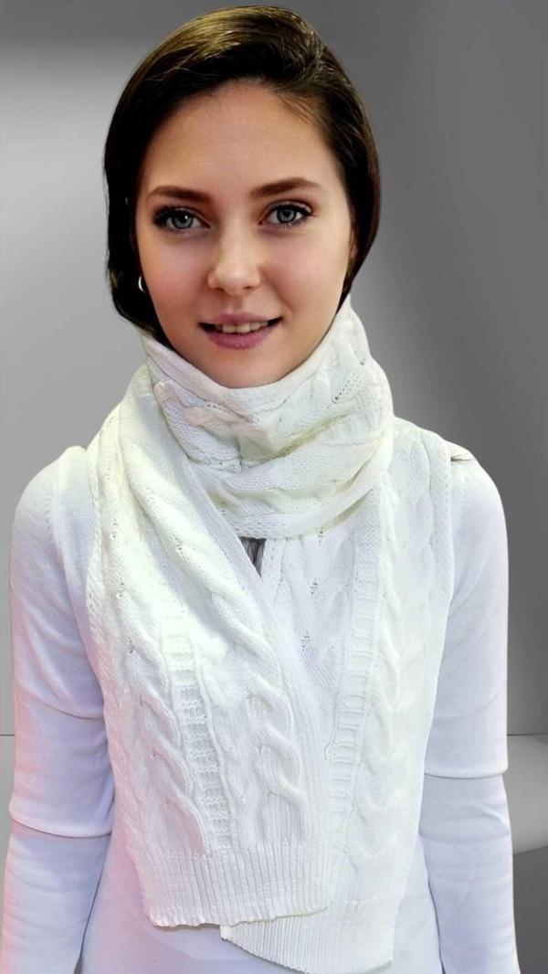 Uniquetrenders Kadın Triko Örgü Atkı Kemik 20x170 cm - Image 1