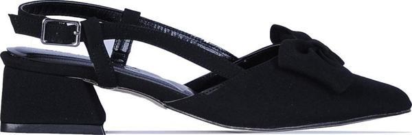 Scarletta S2 Siyah Saten 3Cm Kadın Topuklu Ayakkabı - Image 1